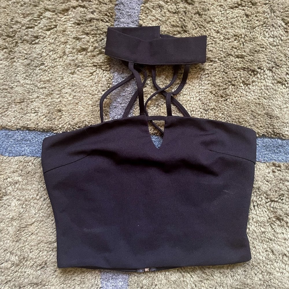 Seek the Label / Black Halter Top